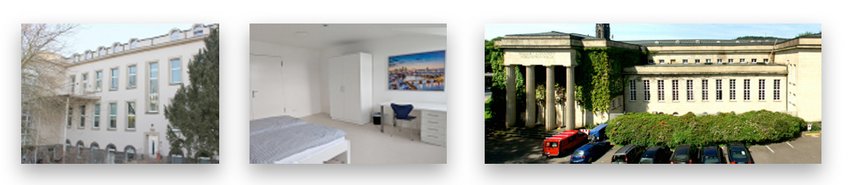 Das Gästehaus im historischen Gebäude des Max-Planck-Instituts verfügt über elf komplett ausgestattete Zimmer. Das Gästehaus im historischen Gebäude des Max-Planck-Instituts verfügt über elf komplett ausgestattete Zimmer.