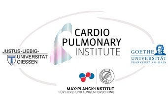 The Cluster of Excellence consisting of the Max Planck Institute for Heart and Lung Research and the universities in Giessen and Frankfurt will continue to exist for a further 7 years. The picture shows the logo of the CPI and the logos of the Institute, the University of Giessen and the University of Frankfurt around it